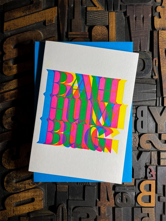 Bah Humbug! | Vibrant Christmas Letterpress Card