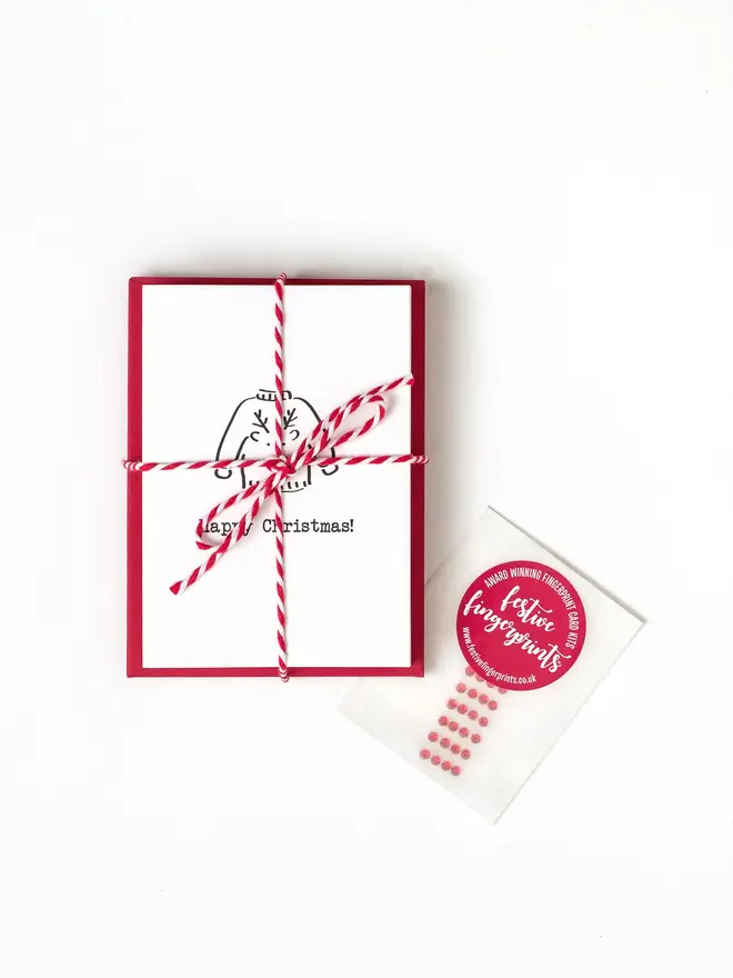 fingerprint christmas card making kit