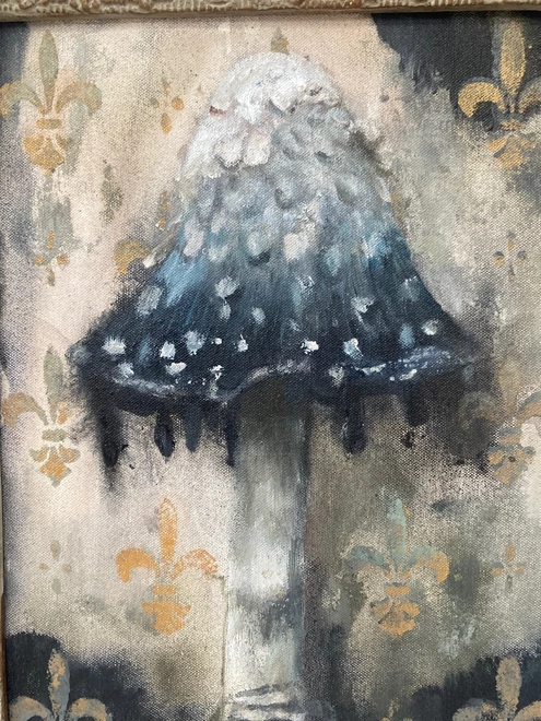 ink cap mushroom painting