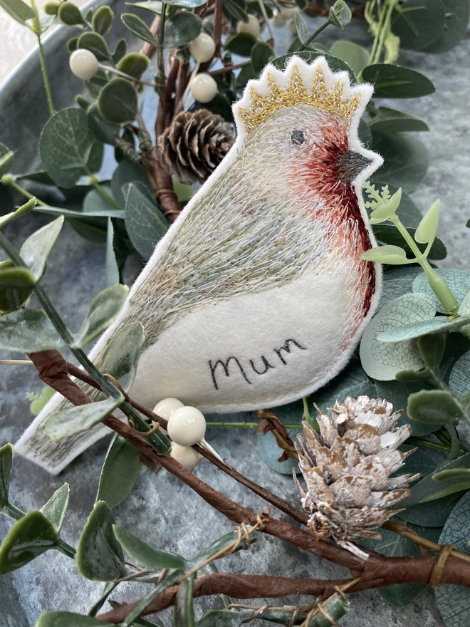 Mr And Mrs Robin Redbreast Personalised Christmas Decoration