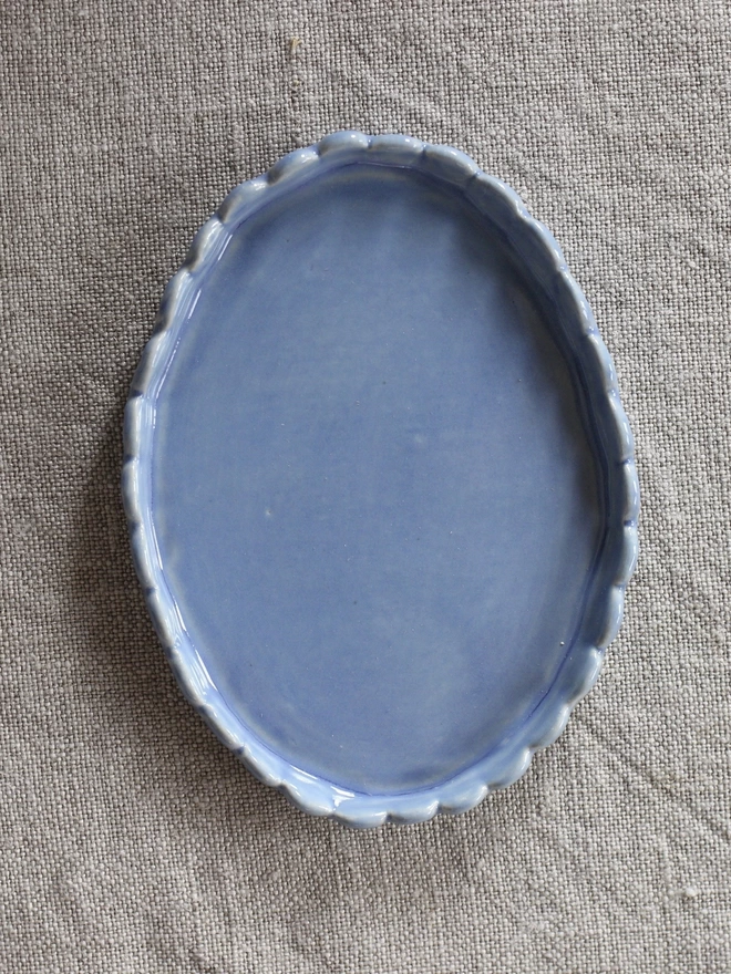 periwinkle blue butter dish