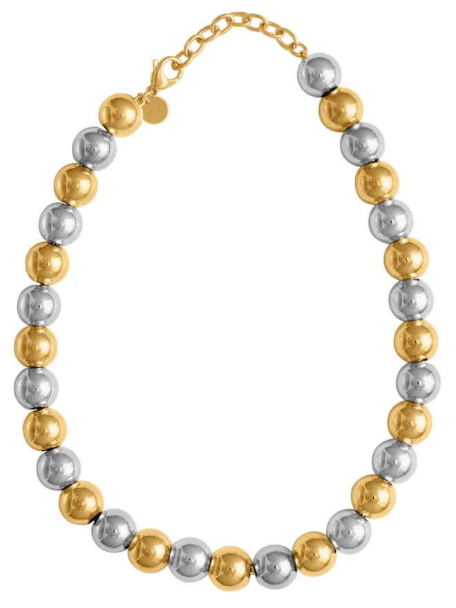 Loel Mixed Metal Ball Necklace