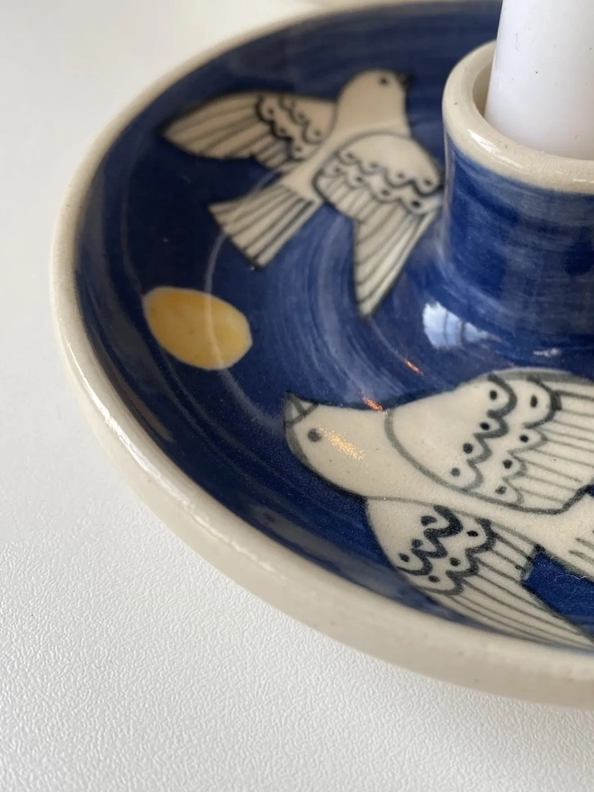 Handmade Stoneware Candle Holder