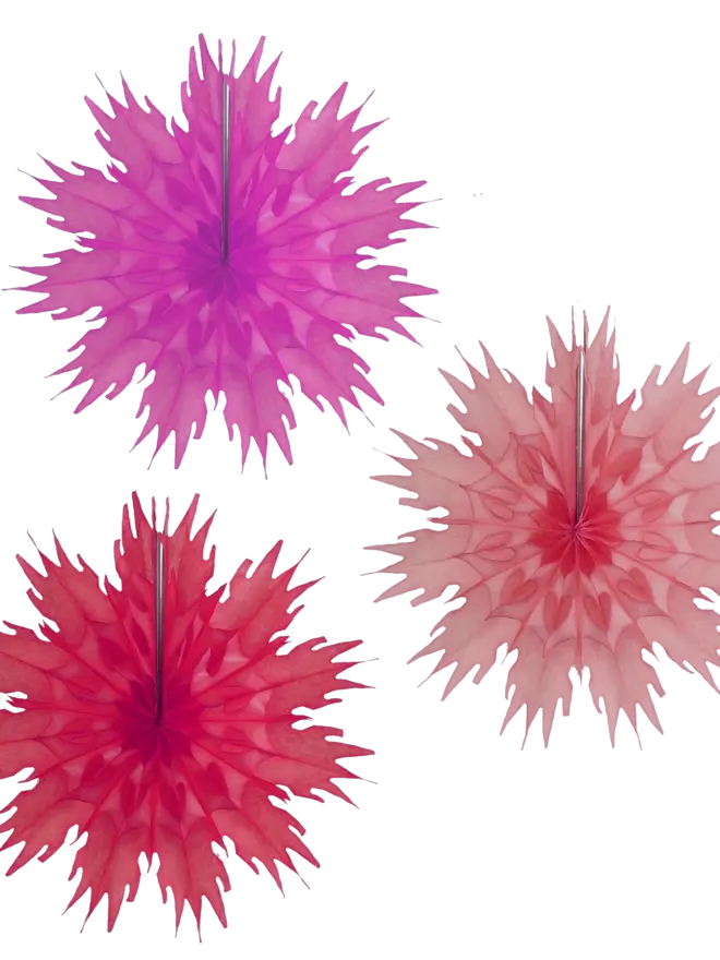 Mini Snowflake Bunting Warm Trio