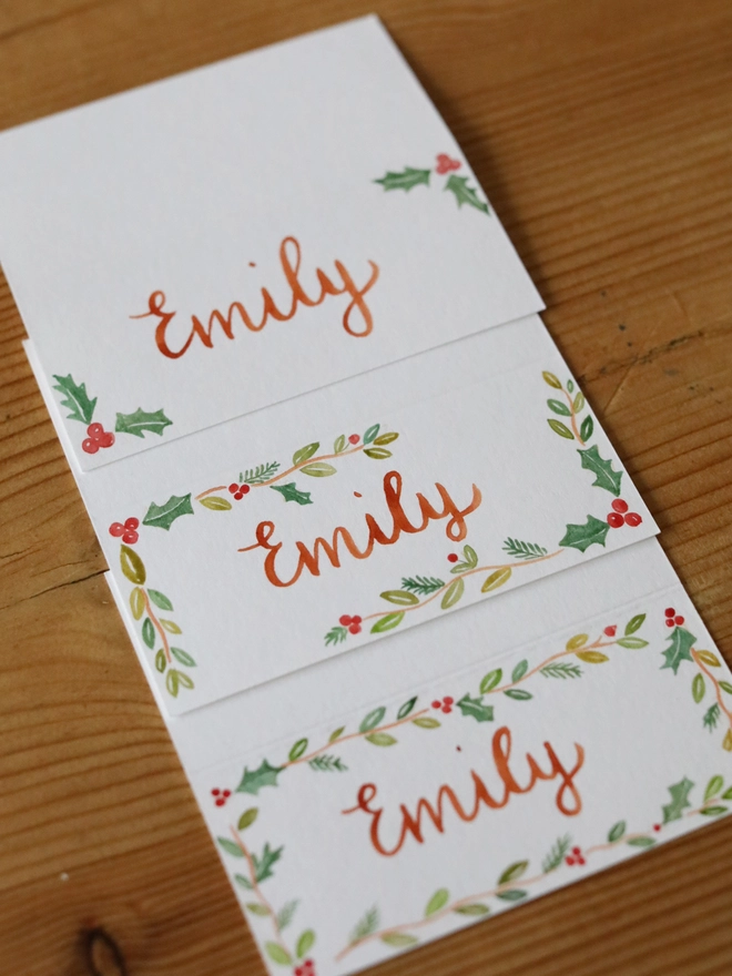 Christmas Name Cards