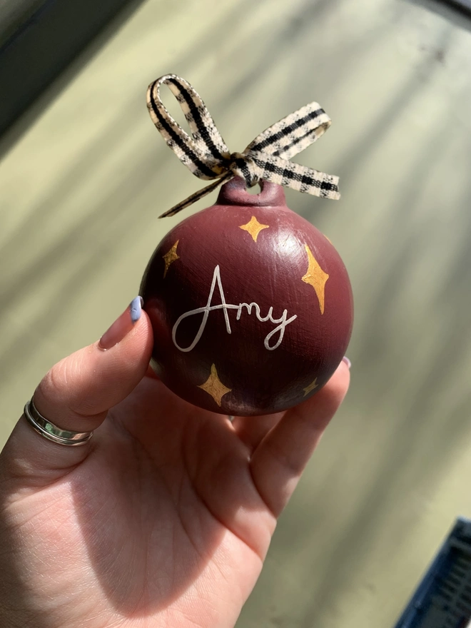 Personalised Painted Baubles