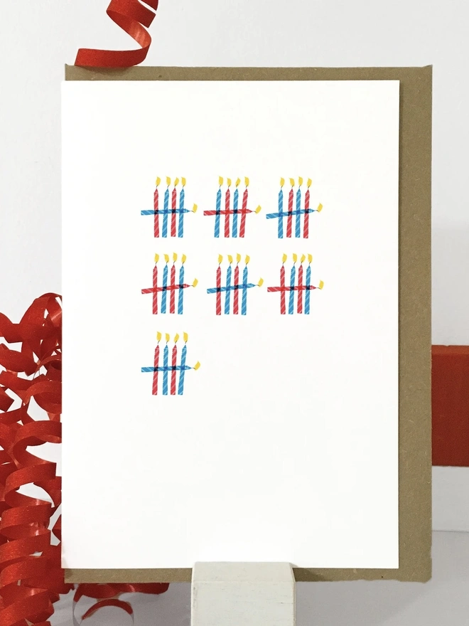35th Birthday Candle Tally Card 