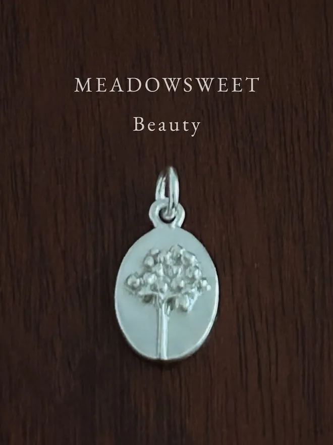 Meadowsweet Medal Charm ~ Sterling Silver