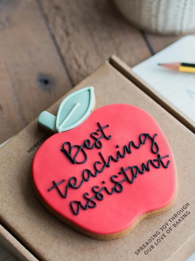 Personalised Thank You Teacher Apple Biscuit