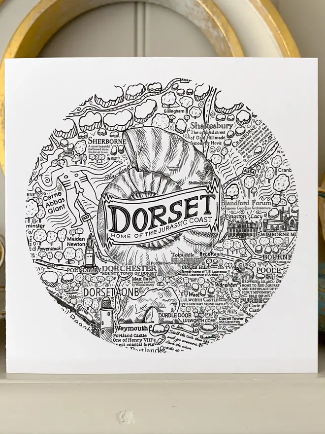 Dorset greetings card