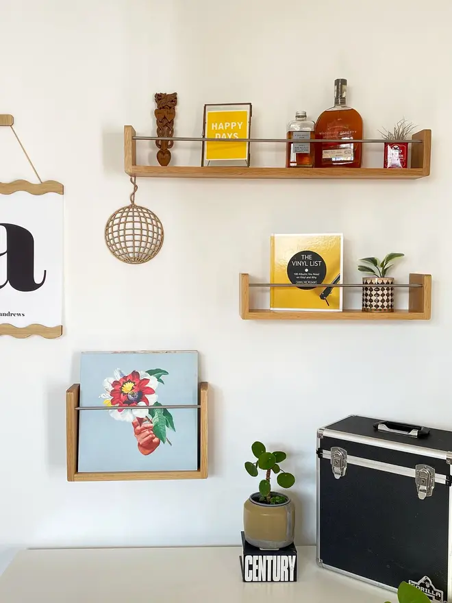 The Compound Vinyl LP Shelf - Oak