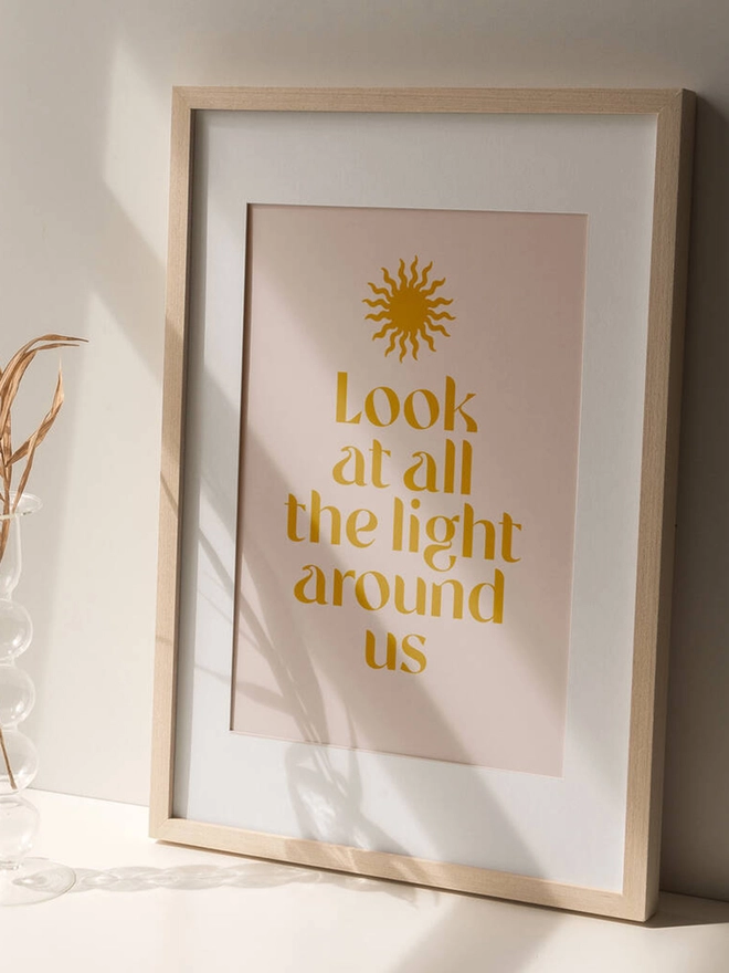 Look At All the Light Around Us Fine Art Print by Roam Home Co