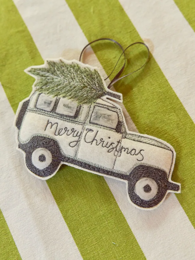 Merry Christmas Land Rover Decoration