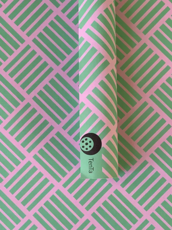 Geometric Criss Cross Pattern Wrapping Paper, on a pattern
