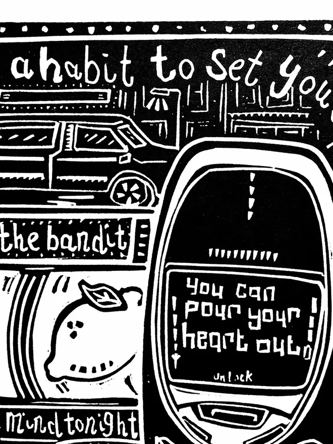 view from the afternoon arctic monkeys lyric print