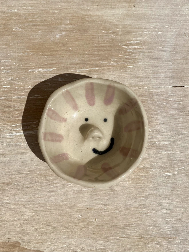 lilac stripe trinket bowl