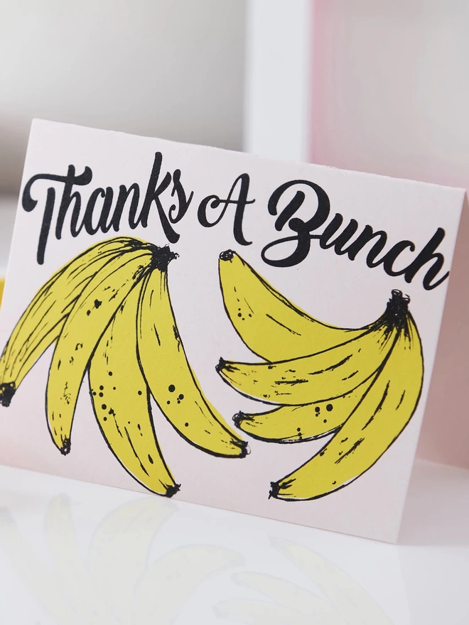 Thanks a Bunch Banana Card Pink