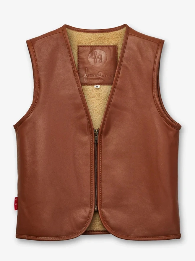 'Can’t Touch This' Cactus Vest Tan Nappa Leather
