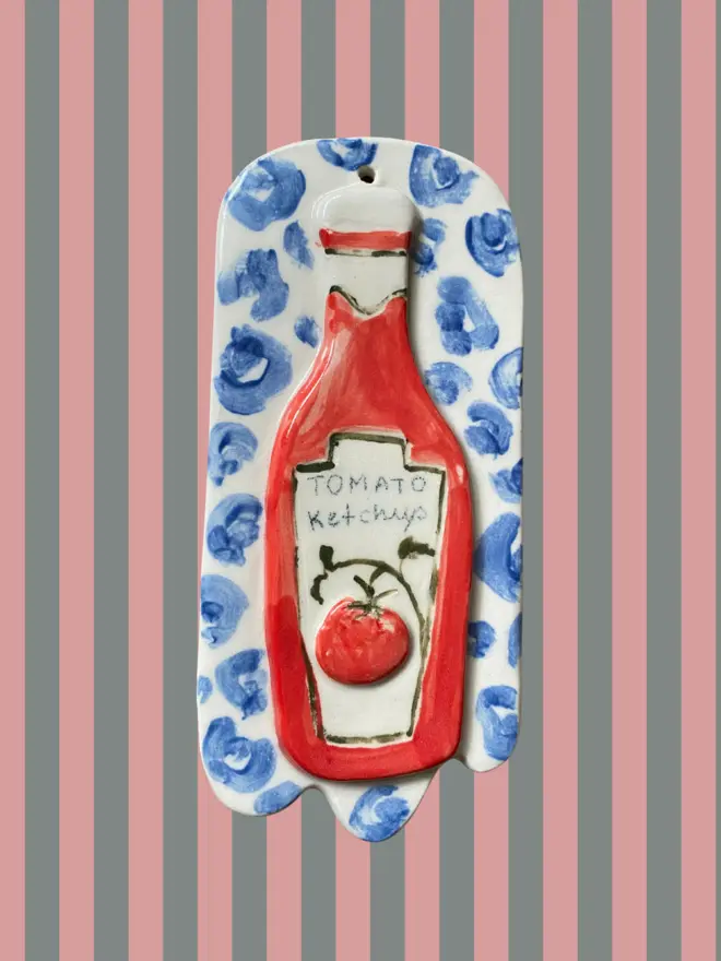 ketchup ceramic wall hanging