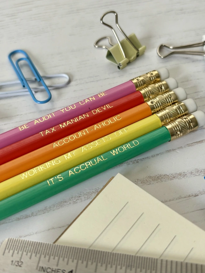 Finance Lovers Pencil Set (Set of 5)