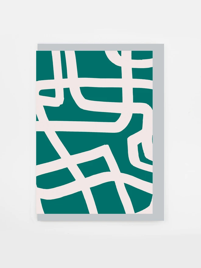 green muddle shape card
