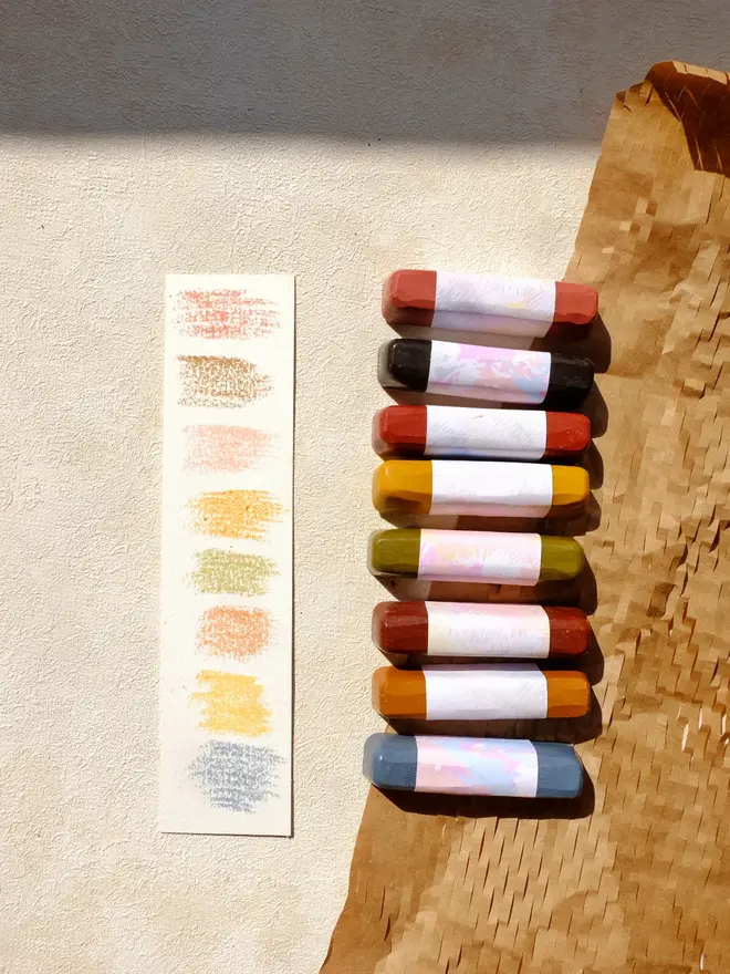 Vegan Earth And Plant Natural Pigment Crayons (Set Of 8)