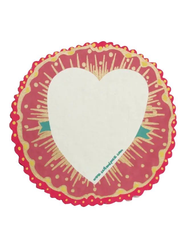 ribbon heart pink valentines love card