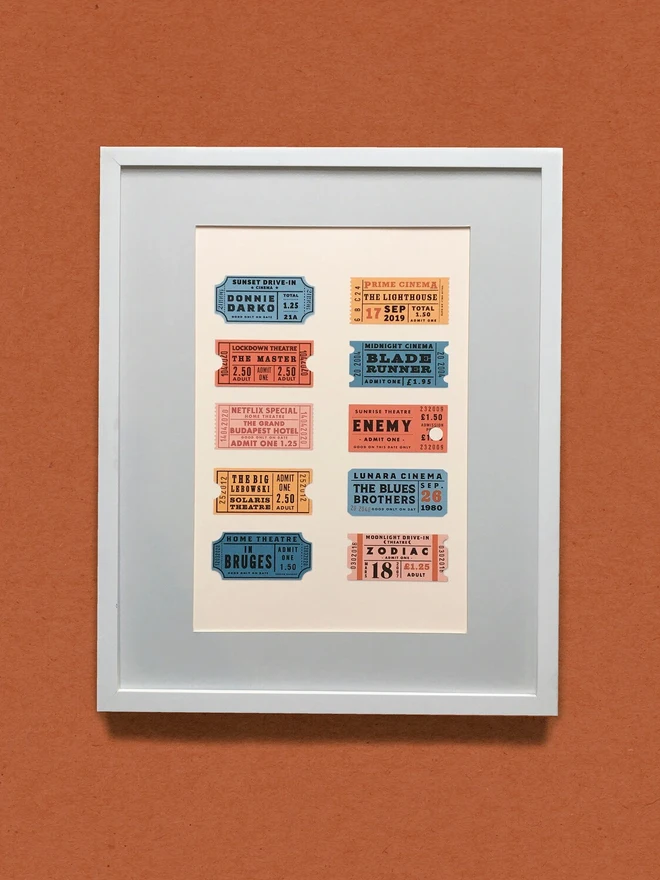 a3 personalised cinema ticket print