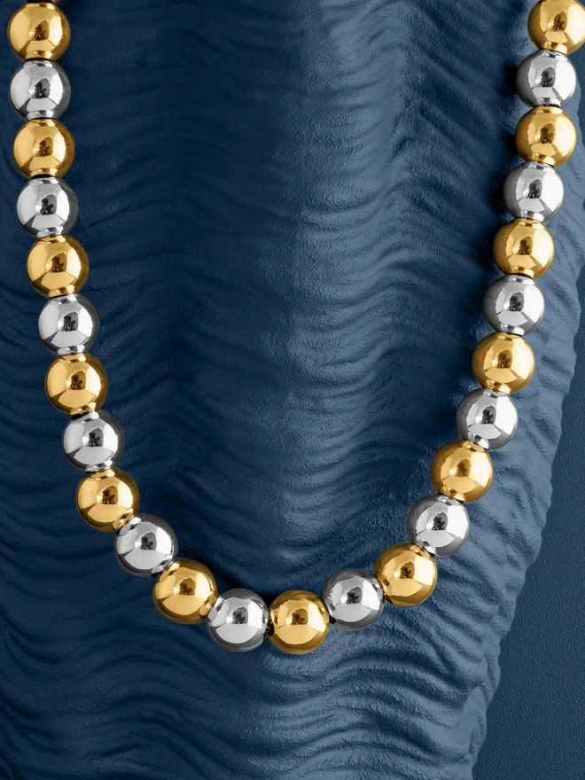 Loel Mixed Metal Ball Necklace
