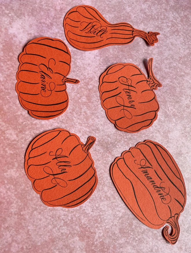 Halloween Pumpkin Place Cards