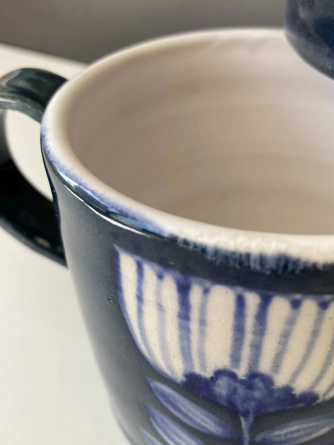  Hand-Painted Floral Mug