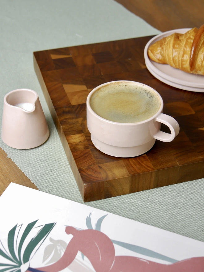 Angular Ceramic Mug in blush