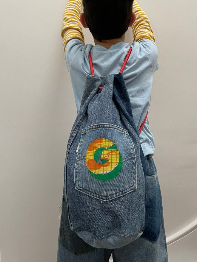 Denim Bag With Initial