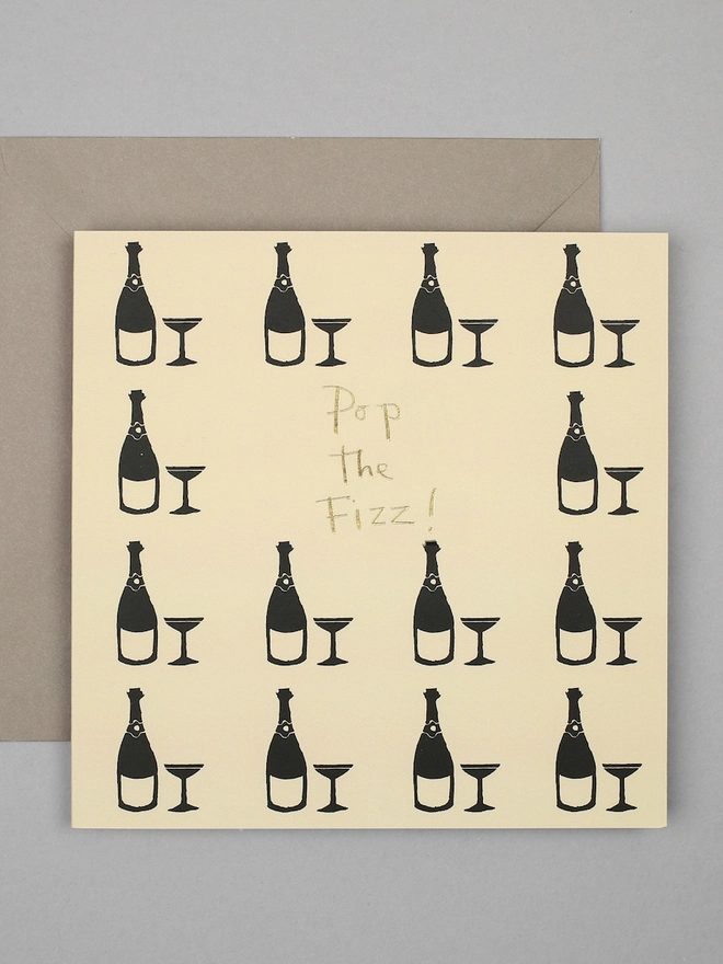 'Pop the Fizz' Greetings Card