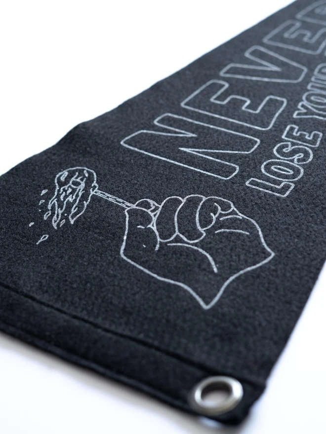 'Never Lose Your Flame' Vintage Style Cotton Canvas Pennant 