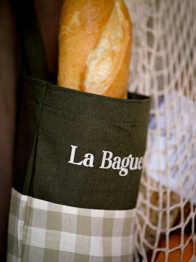 Gingham Baguette Bag