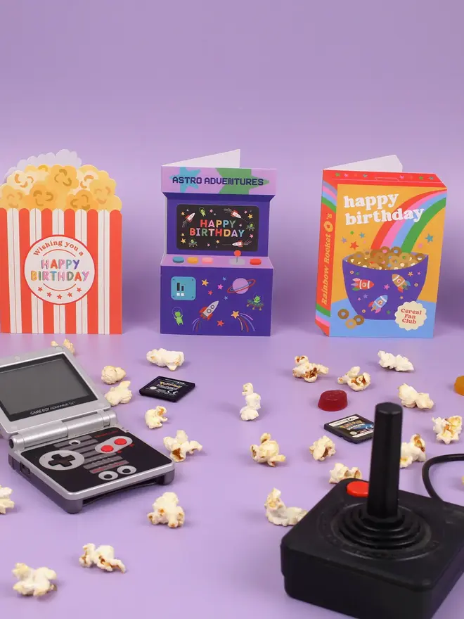 Astro Adventures Arcade Shape Birthday Card