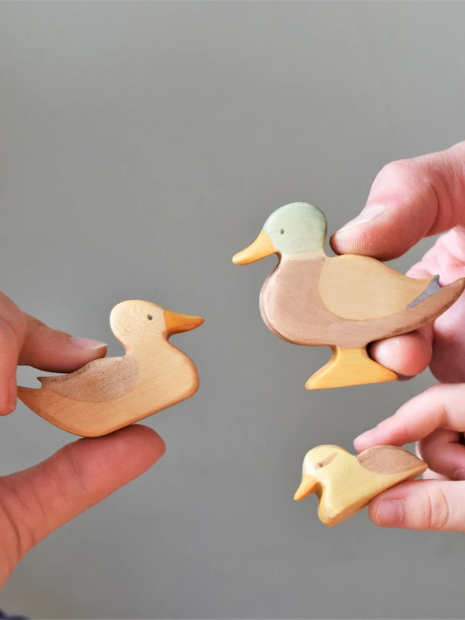  Wooden Duckling Toy 