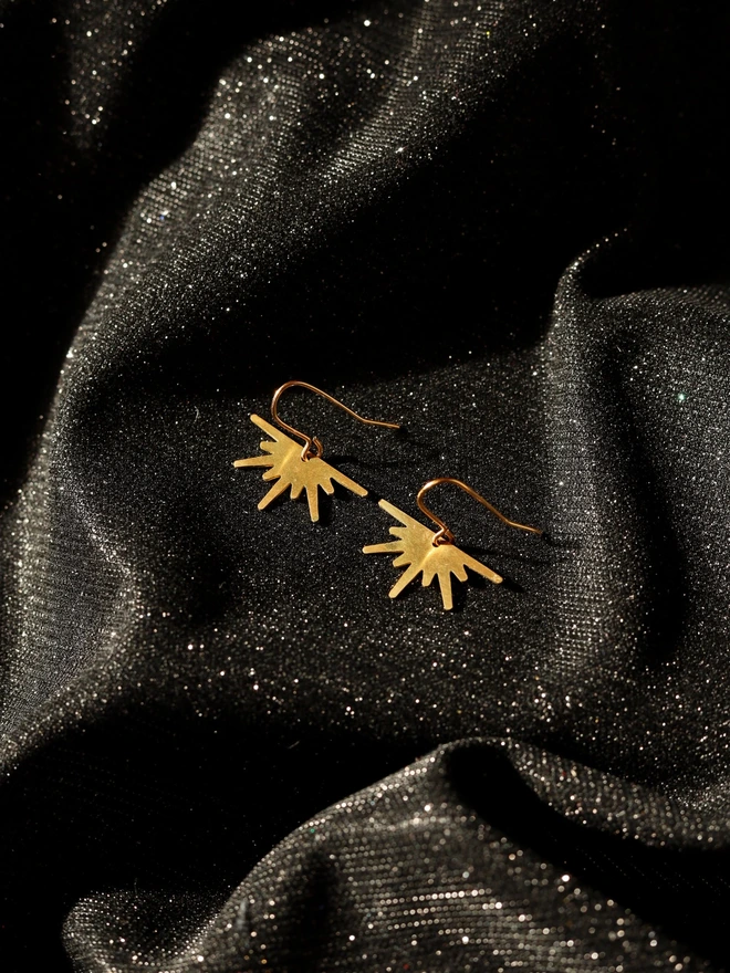 Brass Sunrise Earrings