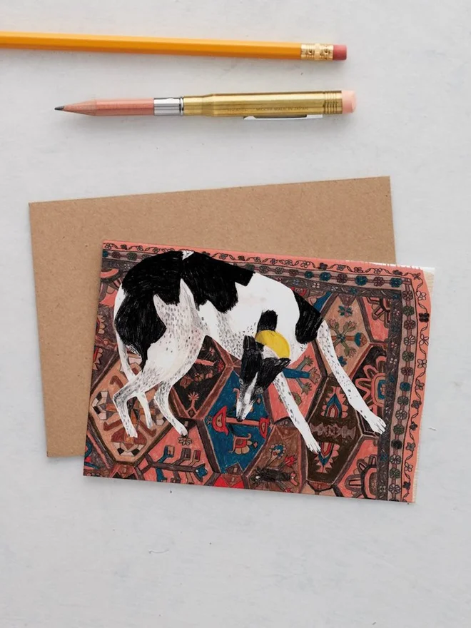 Relaxing Greyhound Greeting Card
