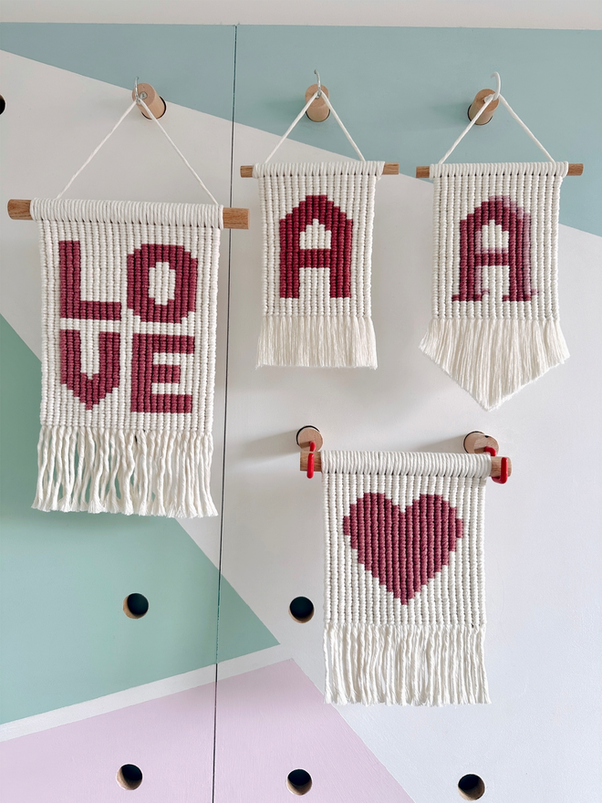 Collection of wall hangings available at Green Cotton