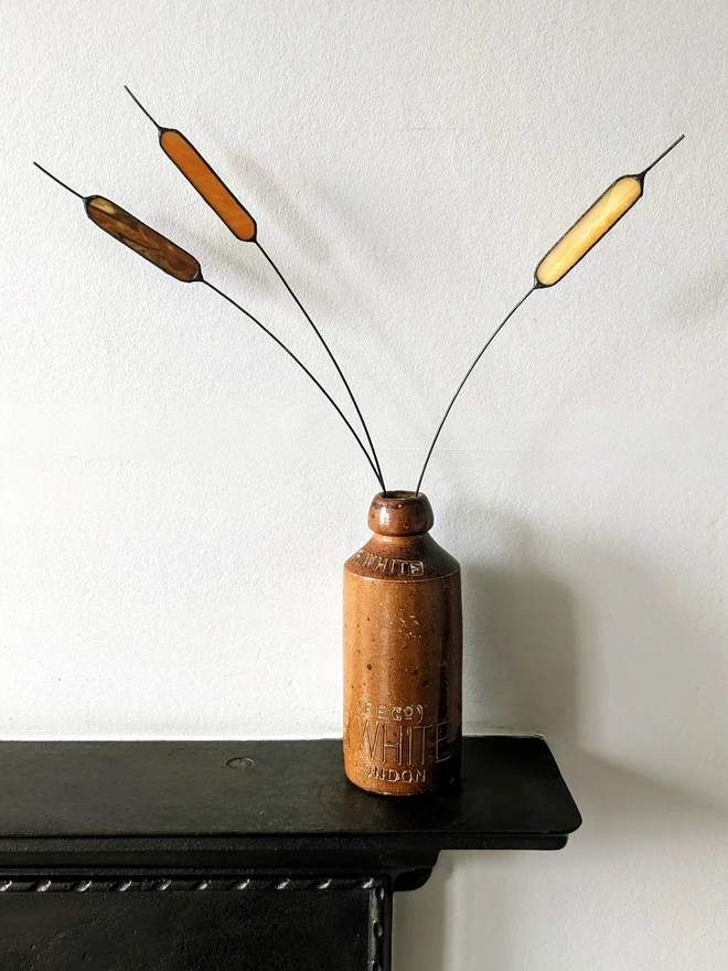 Stained glass bulrushes