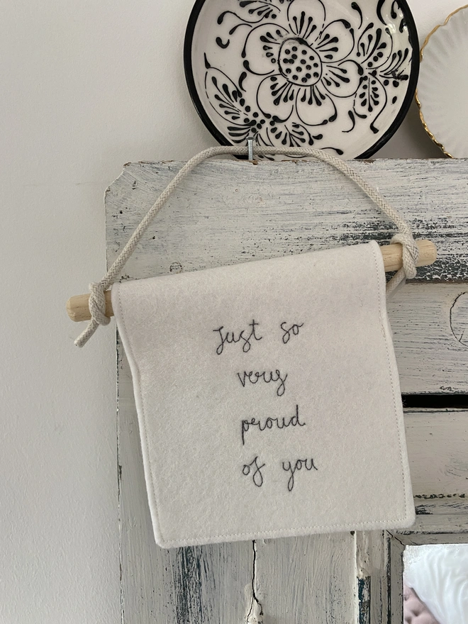 Mini Customised Embroidered Banner