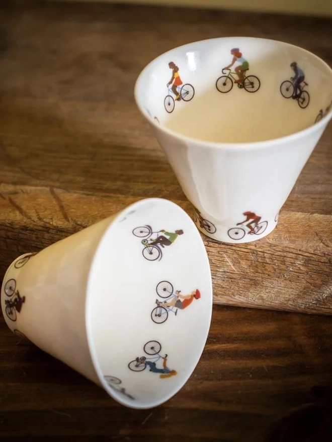 Cyclist's Espresso Cups (Set Of 2)