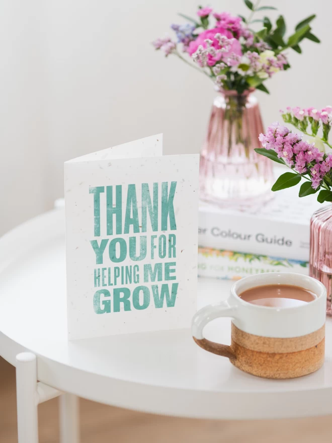 Helping Me Grow Plantable Thank You Card