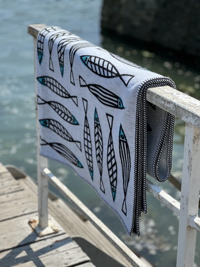 Fine Fish Recycled Cotton Blanket