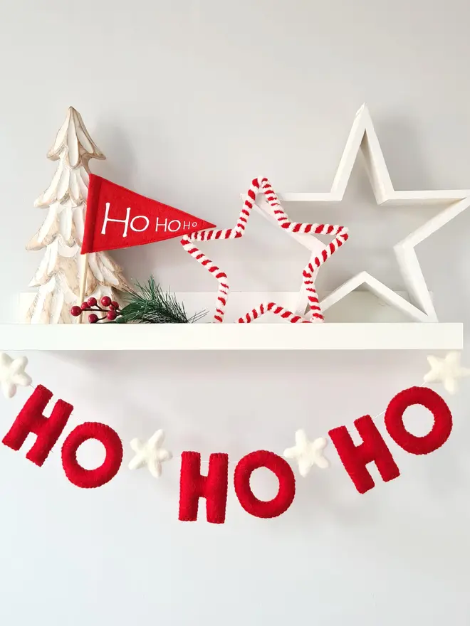 Felt Wool 'Ho Ho Ho' Garland