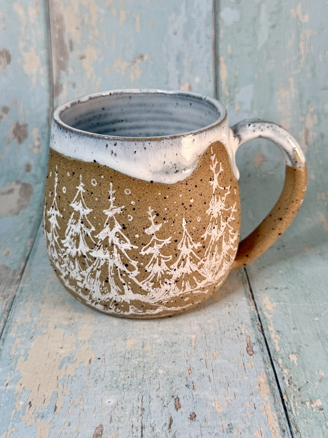 White Christmas Tree Mug