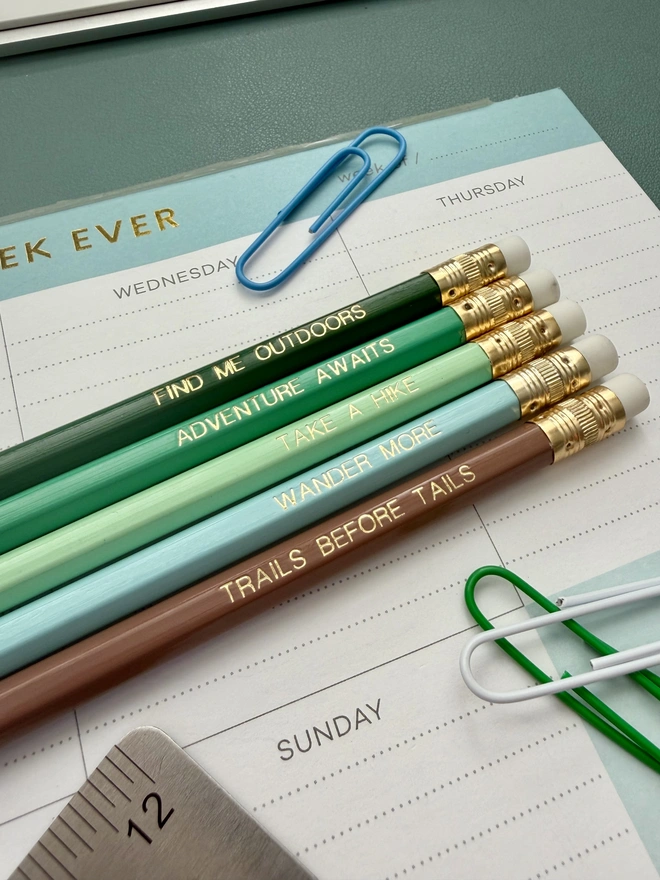 Adventure Awaits Set of 5 HB Pencils