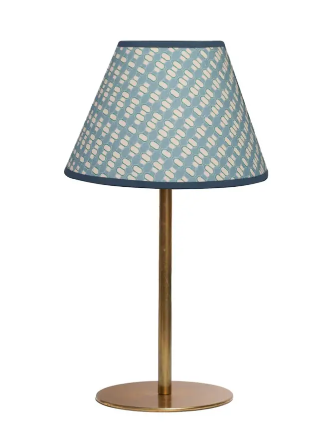 blue lalli empire lampshade on stand